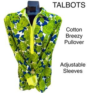 TALBOTS ☀️ Cotton 2/3 or full sleeve 🏖️ travel 🧳 Pullover EUC